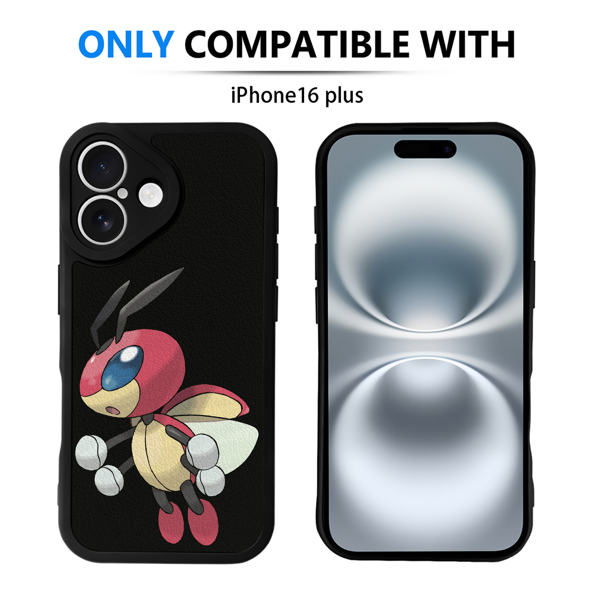 （画像用） ポケットモンスター Pokémon 【iPhone 16シリーズ対応】シリコンスマホケース（レザー調） 材質：シリコン